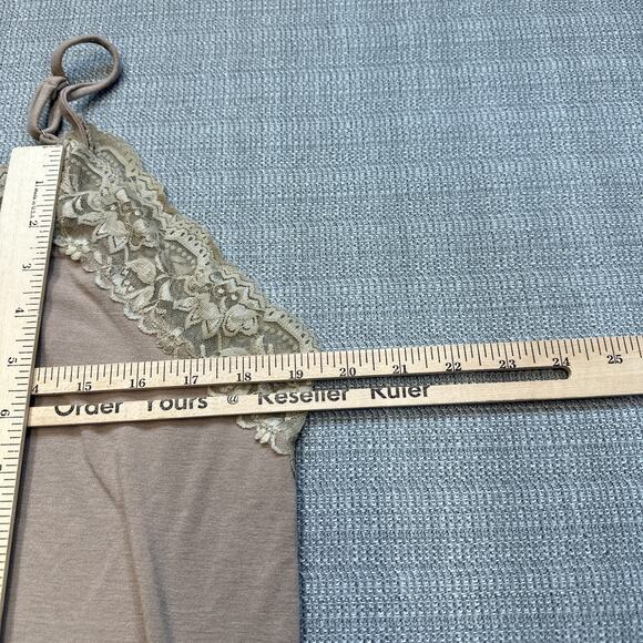 POL Cami Top  Womens Large Taupe Lace Trim‎ Y2K Lingerie Style Feminine Whimsy - Picture 7 of 9
